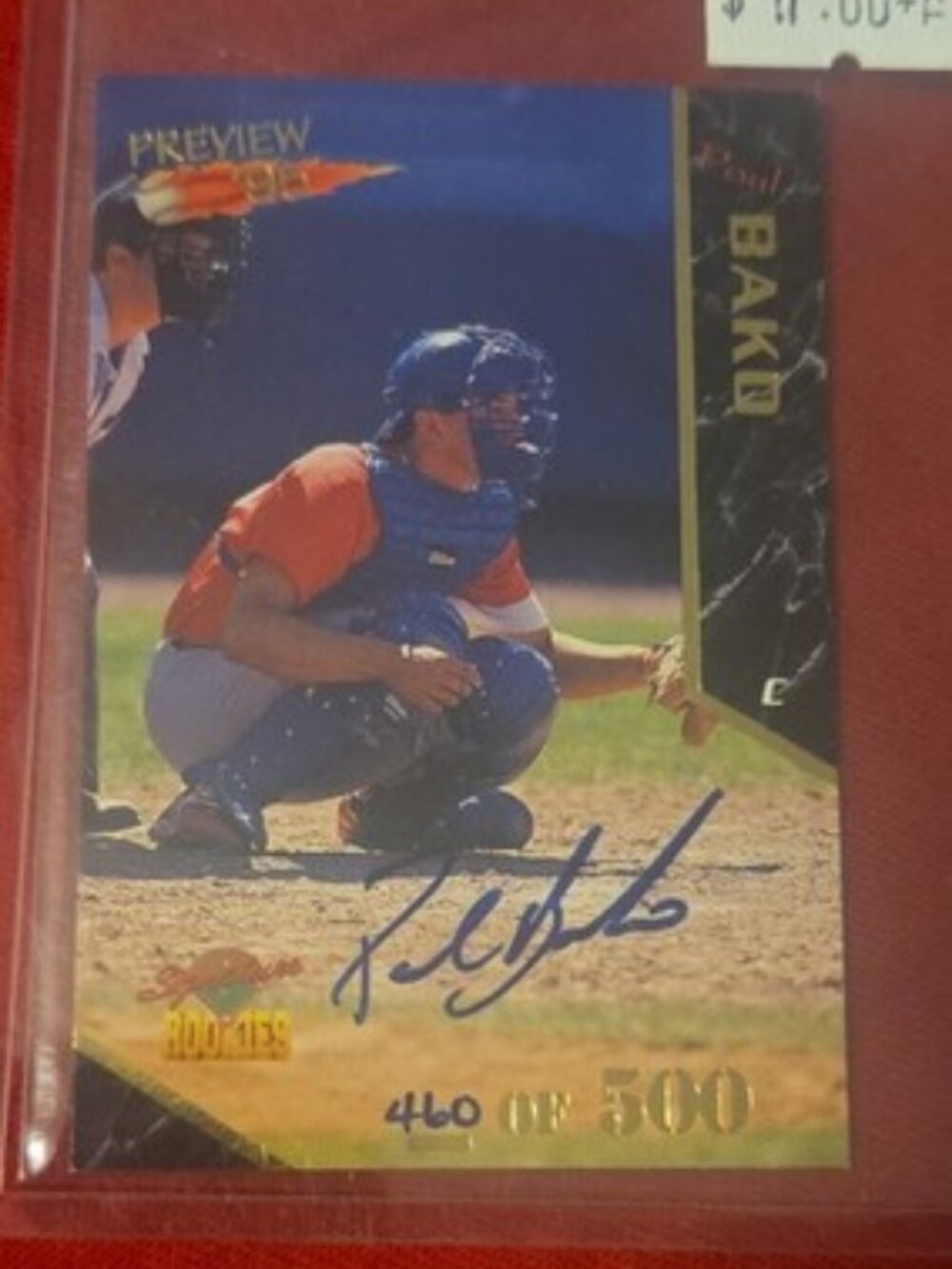 1995 Signature Rookies Old Judge - Preview '95 Paul Bako #4 Signatures /500 (AU)